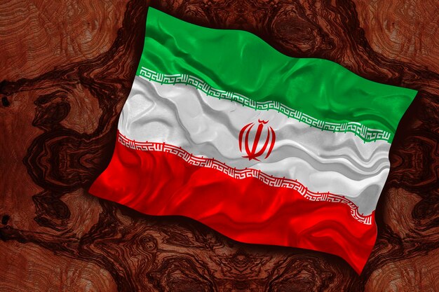 Nationale vlag van Iran Achtergrond met vlag van Iran