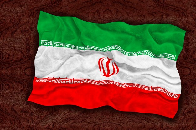 Nationale vlag van Iran Achtergrond met vlag van Iran