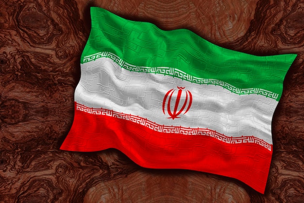 Nationale vlag van Iran Achtergrond met vlag van Iran