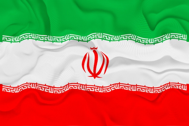 Nationale vlag van Iran Achtergrond met vlag van Iran