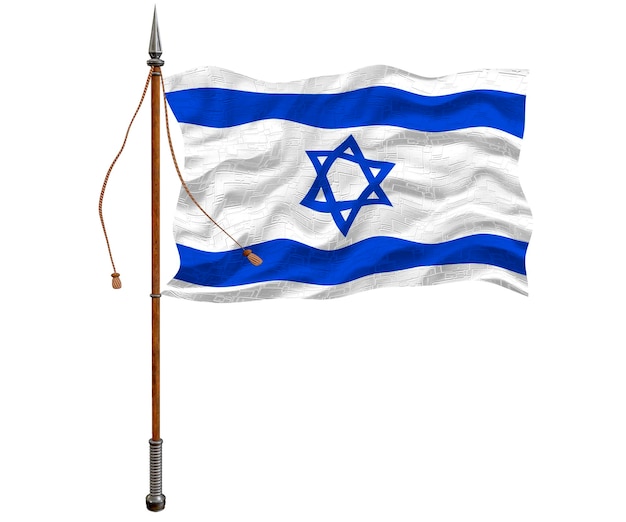 Nationale vlag van Israël Achtergrond met vlag van Israël