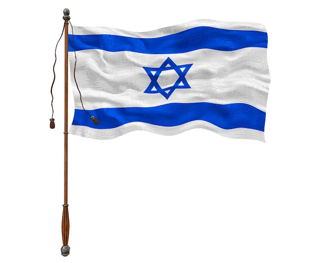 Nationale vlag van Israël Achtergrond met vlag van Israël