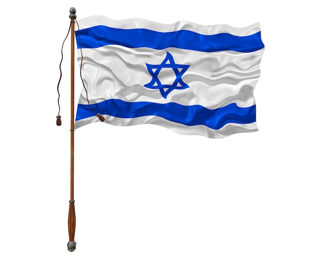 Nationale vlag van Israël Achtergrond met vlag van Israël