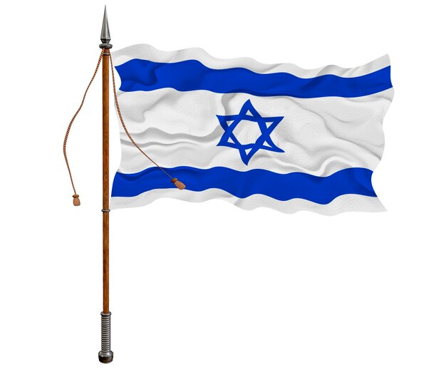 Nationale vlag van Israël Achtergrond met vlag van Israël