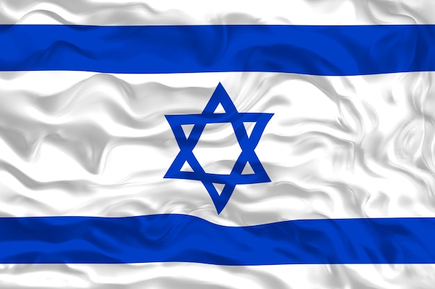 Nationale vlag van Israël Achtergrond met vlag van Israël