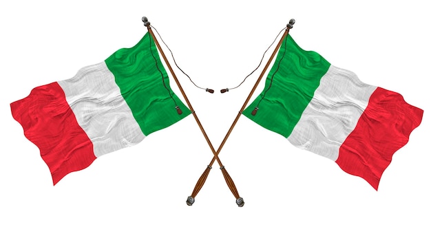 Nationale vlag van Italië en Italië Achtergrond voor ontwerpers