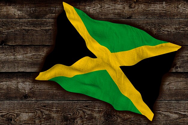 Nationale vlag van Jamaica Achtergrond met vlag van Jamaica