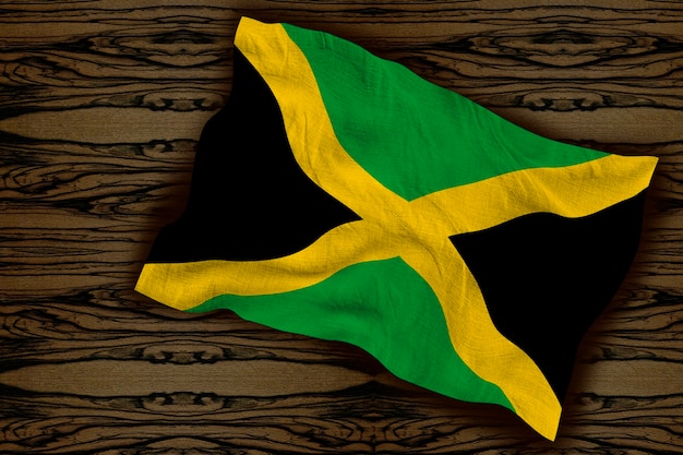 Nationale vlag van Jamaica Achtergrond met vlag van Jamaica