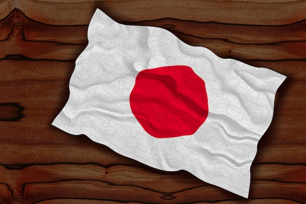 Nationale vlag van Japan Achtergrond met vlag van Japan