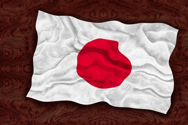 Nationale vlag van Japan Achtergrond met vlag van Japan