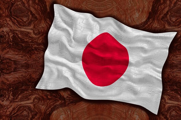 Nationale vlag van Japan Achtergrond met vlag van Japan