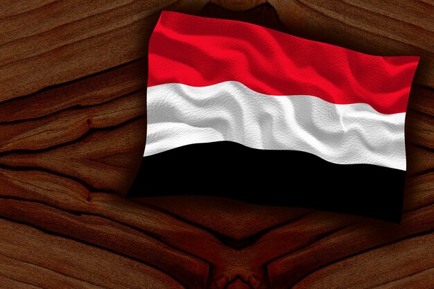 Nationale vlag van Jemen Achtergrond met vlag van Jemen