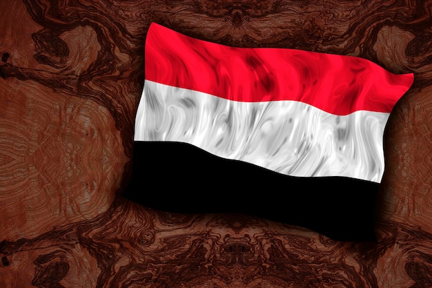 Nationale vlag van Jemen Achtergrond met vlag van Jemen