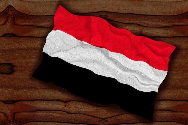 Nationale vlag van Jemen Achtergrond met vlag van Jemen