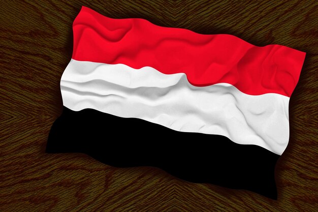 Nationale vlag van Jemen Achtergrond met vlag van Jemen