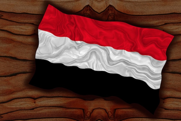 Nationale vlag van Jemen Achtergrond met vlag van Jemen