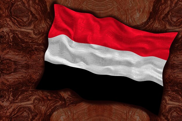 Nationale vlag van Jemen Achtergrond met vlag van Jemen