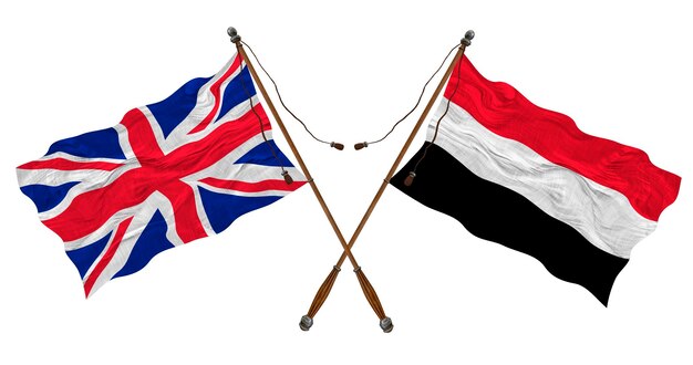 Nationale vlag van Jemen Achtergrond met vlag van Jemen