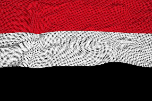 Nationale vlag van Jemen achtergrond met vlag van Jemen