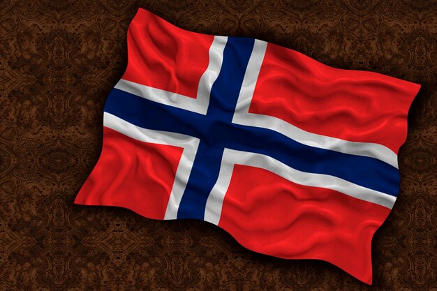 Nationale vlag van Jian mayen Achtergrond met vlag van Jian mayen