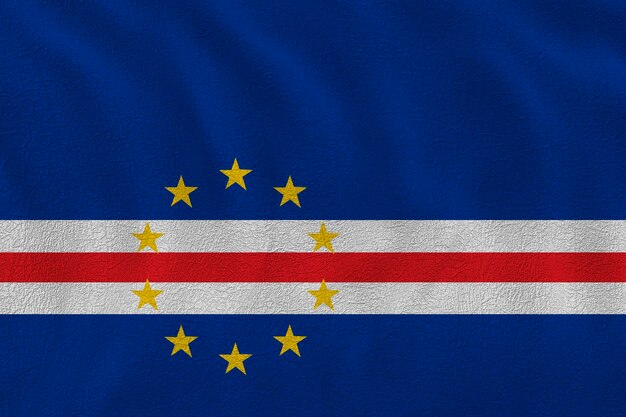 Nationale vlag van Kaapverdië Achtergrond met vlag van Kaapverdië