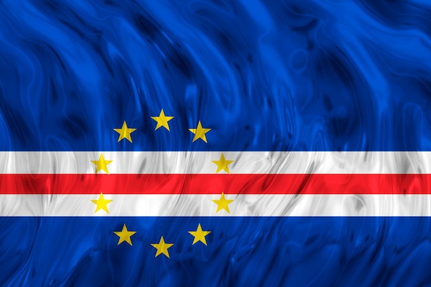 Nationale vlag van Kaapverdië Achtergrond met vlag van Kaapverdië