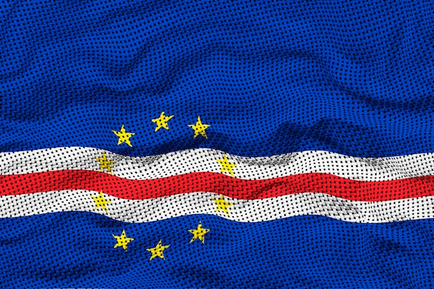 Nationale vlag van Kaapverdië Achtergrond met vlag van Kaapverdië