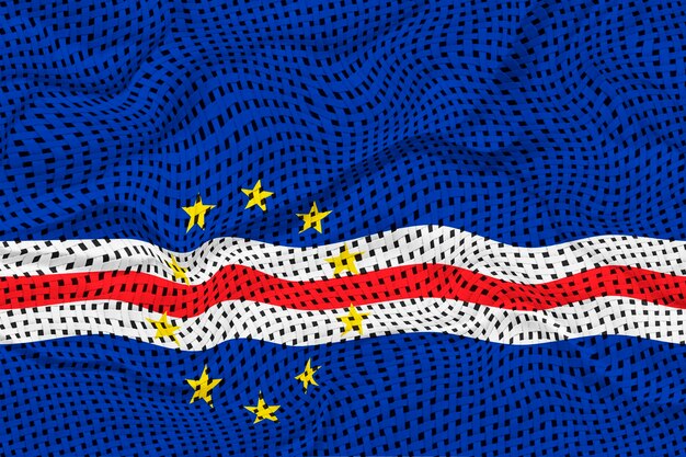 Nationale vlag van Kaapverdië Achtergrond met vlag van Kaapverdië