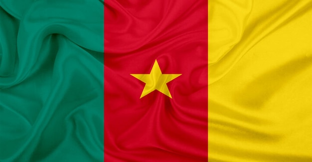 Nationale vlag van Kameroen Vliegend effect