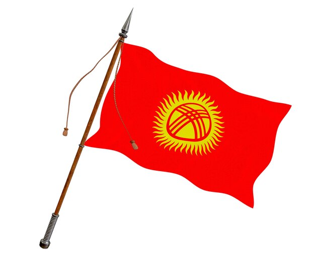 Nationale vlag van Kirgizië Achtergrond met vlag van Kirgizië