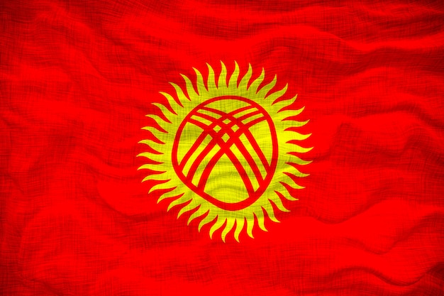 Nationale vlag van Kirgizië Achtergrond met vlag van Kirgizië