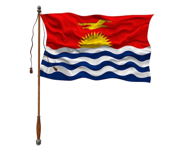 Nationale vlag van Kiribati Achtergrond met vlag van Kiribati