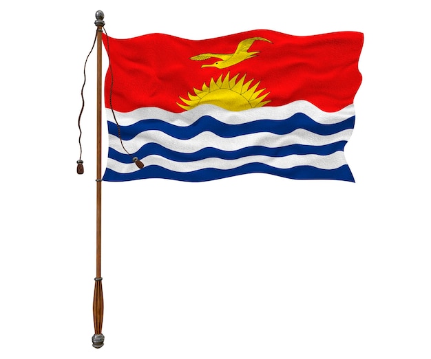 Nationale vlag van Kiribati Achtergrond met vlag van Kiribati