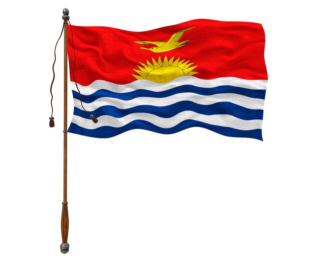 Nationale vlag van Kiribati Achtergrond met vlag van Kiribati