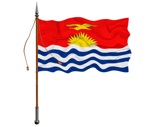 Nationale vlag van Kiribati Achtergrond met vlag van Kiribati