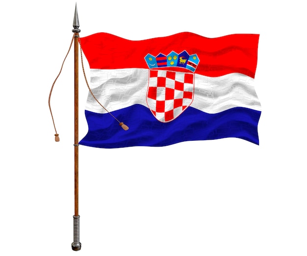 Nationale vlag van Kroatië Achtergrond met vlag van Kroatië