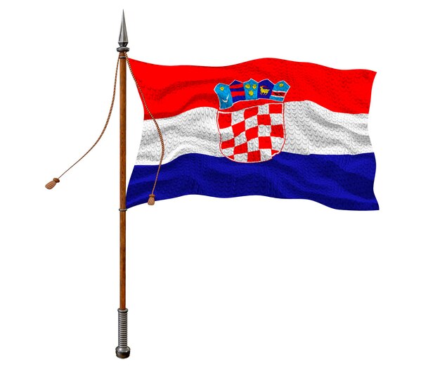 Nationale vlag van Kroatië Achtergrond met vlag van Kroatië