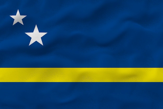 Nationale vlag van Kuracao Achtergrond met vlag van Kuracao