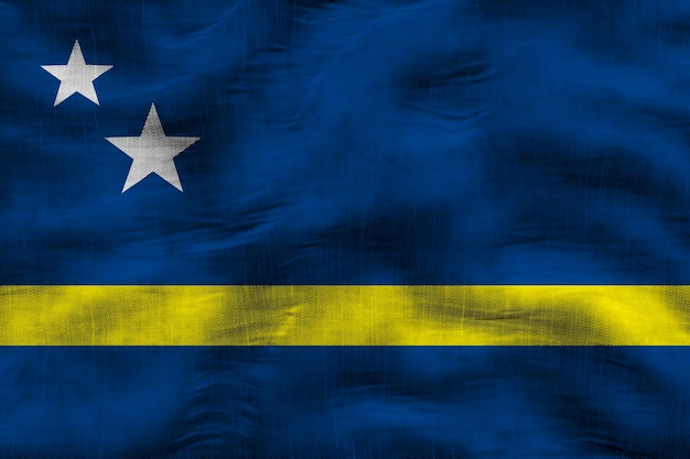 Nationale vlag van Kuracao Achtergrond met vlag van Kuracao