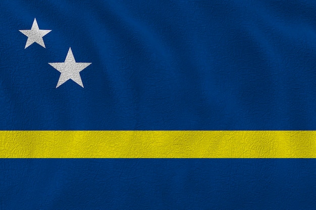 Nationale vlag van Kuracao Achtergrond met vlag van Kuracao