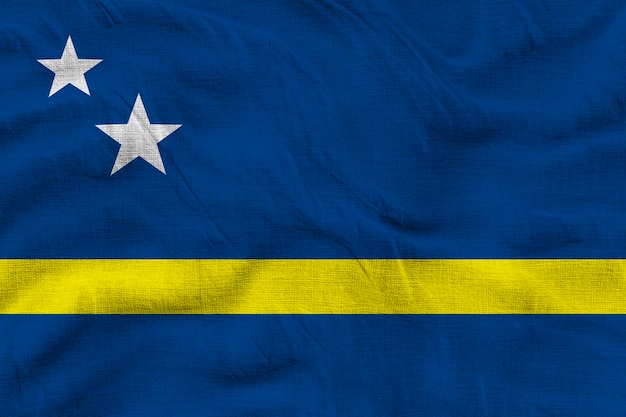 Nationale vlag van Kuracao Achtergrond met vlag van Kuracao