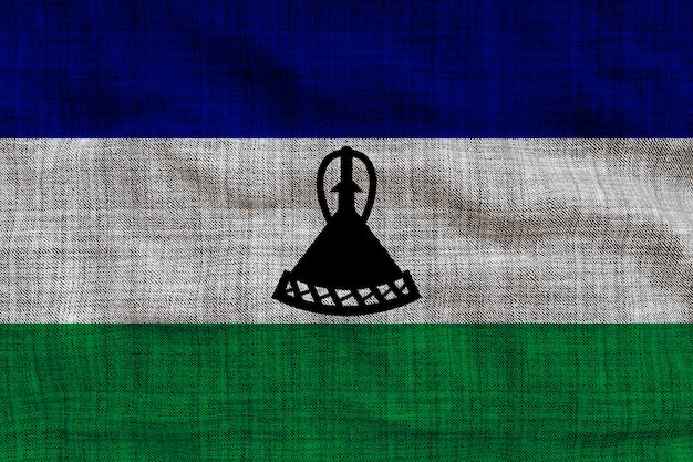 Nationale vlag van Lesotho Achtergrond met vlag van Lesotho