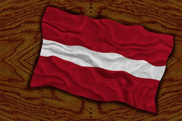 Nationale vlag van Letland Achtergrond met vlag van Letland