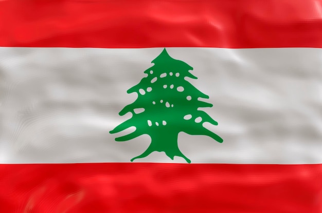 Nationale vlag van Libanon Achtergrond met vlag van Libanon