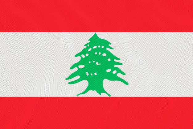 Nationale vlag van Libanon Achtergrond met vlag van Libanon