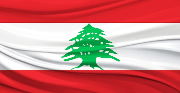 Nationale vlag van Libanon Vliegend effect