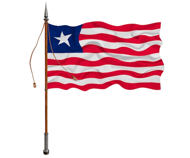 Nationale vlag van Liberia Achtergrond met vlag van Liberia