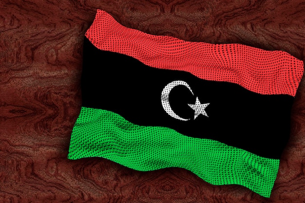 Nationale vlag van Libië Achtergrond met vlag van Libië