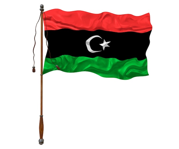 Nationale vlag van Libië Achtergrond met vlag van Libië