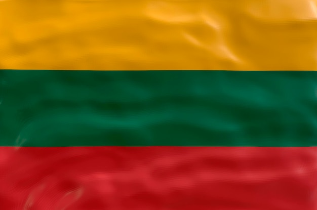 Nationale vlag van Litouwen Achtergrond met vlag van Litouwen